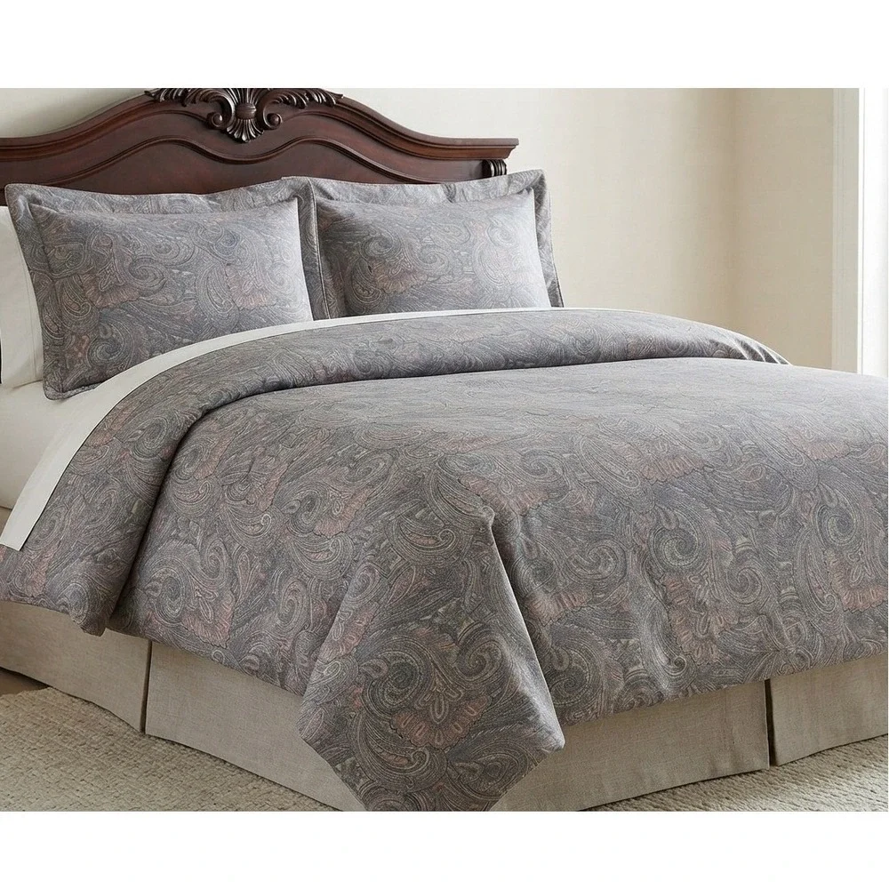 vintage Ralph Lauren fenton Paisley duvet cover 2 shams Pink Queen boho heritage